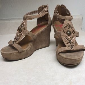 JellyPop Hipolita beaded wedges size 8